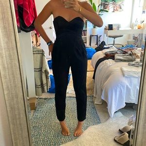 Black cotton jumpsuit
